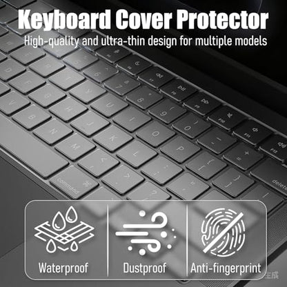 Bestac Ultra Thin Clear Keyboard Cover, Compatible with 2021-2025 M1/M2/M3/M4/M5 Pro/Max MacBook Pro 14/16 & MacBook Air 13/15, US ANSI Layout (Translucent Tinted) - color: Translucent Tinted