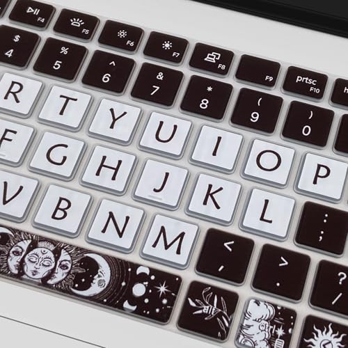 Cute Keyboard Cover for Dell Inspiron 15 3000 5000 7000 3510 3511 3515 3525 3530 3535 5510 5515 5518 7510 15.6", Inspiron 16 7610, Vostro 15 3510 5510 5515, Latitude 3520, Sun and Moon - color: Sun and Moon