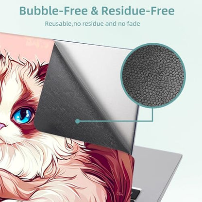 Universal Laptop Skin Decal, 3-Piece Vinyl Protector for 12 13 14 15.6" Notebook, Waterproof Anti-Scratch, Easy Trim & Bubble-Free Finish, Cute Ragdoll Cat - color: Cute Ragdoll Cat