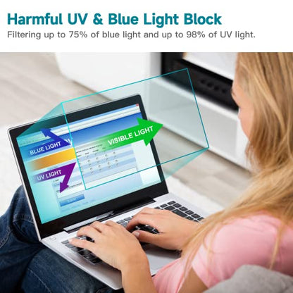 2 Pack 17 Inch Anti Blue Light Screen Protector for Dell XPS 17/Dell Precision 17", Reduce Eye Strain Anti Glare Blue Light Blocking Screen Protector for 17’’ with 16:10 Resolution Laptop - size: 17 Inch 16:10 Aspect Laptop