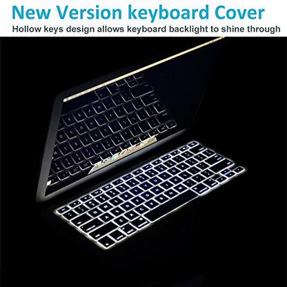 ProCase Hard Shell Case and Keyboard Cover for MacBook Pro 15 -Crystal | for MacBook Pro 15" 2019 2018 2017 2016 A1990/A1707 with Touch Bar - color: Crystal