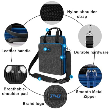 Laptop Case 12.9 13 Shoulder Bag, Expandable Handbag with Valuables Compartment Compatible with MacBook Air/Pro/Neo 13" M5/M4/M3/M2/M1, iPad 12.9/13/11, Water-Resistant & Shockproof,B01K03 - color: B01k03, size: 13"