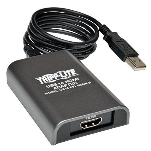 Tripp Lite USB 2.0 to HDMI Dual or Multi Monitor External Video Graphics Card Adapter 128 MB SDRAM - 1920x1200,1080P(U244-001-HDMI-R) - style: HDMI