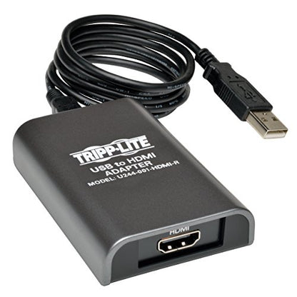 Tripp Lite USB 2.0 to HDMI Dual or Multi Monitor External Video Graphics Card Adapter 128 MB SDRAM - 1920x1200,1080P(U244-001-HDMI-R) - style: HDMI