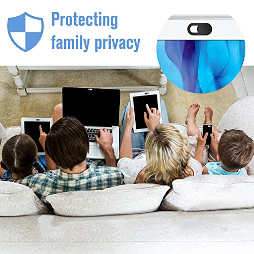 Toojcc Laptop Camera Cover Slide, [8 Pack] Ultra-Thin Webcam Cover Compatible with Camera for MacBook,Laptop,PC,Computer,iMac,iPad etc. 0.022in Thick Web Blocker Protect Your Privacy and Security - color: 4 Pack Black 4 Pack White