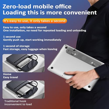 USB C Laptop Docking Station Stand, USB-C Hub 7 in 1 Multiport Adapter with 4K HDMI, Gigabit Ethernet, USB A 3.0, PD 100W Charge, Universal Docking Stations for MacBook Pro/Air/Dell/HP/Surface/Lenovo