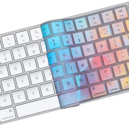 Colorful Keyboard Cover Skin for Apple Magic Keyboard A2449 A2450 MK293LL/A MK2A3LL/A, 2024/2023/2021 iMac All-in-One Desktop Keyboard, iMac 24 Inch with M4 /M3 /M1 Chip with Touch ID, US Layout - color: Colorful