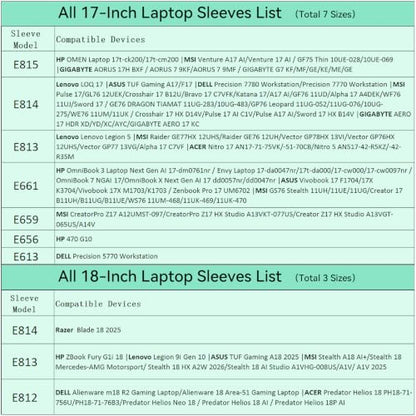 Smatree Laptop Sleeve for 17 inch HP 470 G10,Protective Laptop Case with Accessory Pocket,YKK Zipper,Patented Shockproof Design(E656) - size: 17 inch/E656/Size: 40.7*25.7cm
