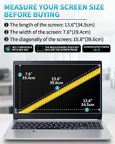 F FORITO 2-PACK 15.6 Inch Laptop Crystal Clear Screen Protector, Notebook Computer Screen Guard Protector Compatible with HP/DELL/Asus/Acer/Samsung/Lenovo/Toshiba with 16:9 Aspect Ratio Laptop