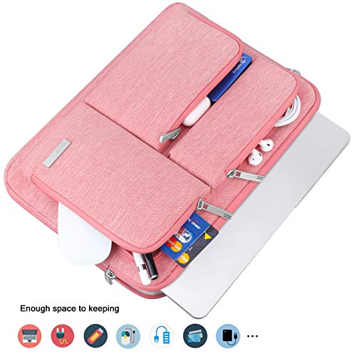 Lacdo 360° Protective Laptop Sleeve Case for 13 inch New MacBook Air M5 A3449 (2026), M4 A3240 2025, M3 A3113, M2 A2681, M1 A2337 | 13 inch New MacBook Neo A18 Pro A3404 (2026) Computer Bag, Peach - color: Peach, size: New MacBook Air/Neo/Pro 13 Inch