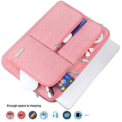 Lacdo 360° Protective Laptop Sleeve Case for 13 inch New MacBook Air M5 A3449 (2026), M4 A3240 2025, M3 A3113, M2 A2681, M1 A2337 | 13 inch New MacBook Neo A18 Pro A3404 (2026) Computer Bag, Peach - color: Peach, size: New MacBook Air/Neo/Pro 13 Inch