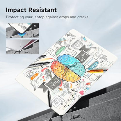 Funut Compatible with MacBook Air 13 inch Case 2022 2021 2020 2019 2018 A2337 M1 A2179 A1932 Touch ID,MacBook Air M1 Case Protective Plastic Hard Shell Case + Keyboard Cover,11Cartoon Brain - color: Cartoon Brain, size: Mac Air 13" 2018-2022(A1932/A2179/A