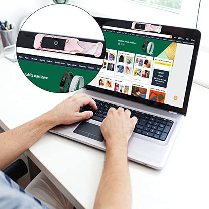 Webcam Cover, 3 Pieces, Laptop Camera Cover, Privacy Shielding Capacity is Twice as Big as The Traditional, Suitable for Computer Mobile Phones, laptops, Tablets and so on (Pink Marble) - color: Pink marble