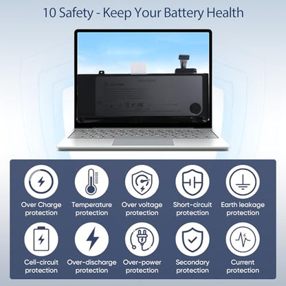 A1278 A1322 Battery Replacement for MacBook Pro 13 inch [Mid 2009 2010 2012 Early 2011 Late 2011] 661-5229 661-5557 020-6547-A 020-6765-A Long Lasting [63.5Wh 10.95V] - size: 8.27*3.07*0.43inch A1322