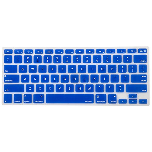 MOSISO Silicone Keyboard Cover Compatible with MacBook Air 13 inch A1466 A1369 2010-2017&Compatible with MacBook Pro 13/15 inch (with/Without Retina Display, 2015 or Older Version), Royal Blue - color: Royal Blue