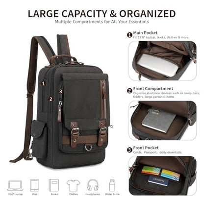 mygreen Canvas Cross Body Messenger Bag Shoulder Sling Backpack Travel Rucksack - color: Grey Xl-zipper Shoulder, size: X-Large