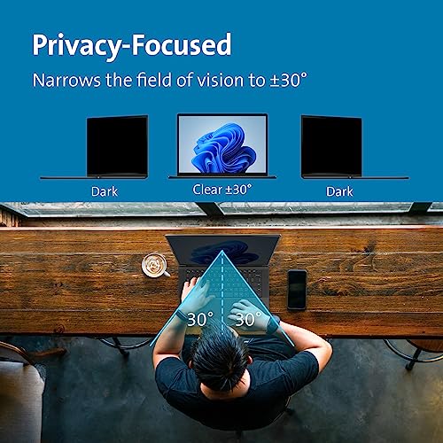 Kensington MagPro™ Magnetic Laptop Privacy Screen 14 inch, Removable 16:10 Laptop Privacy Filter, Anti-Glare, Blue Ray Reduction, Compatible with HP/Dell/Acer/Asus/Samsung/Lenovo (K55254WW) - size: 14" 16:10