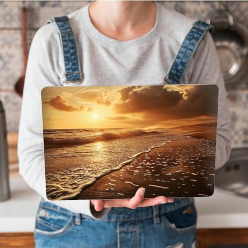 Universal Laptop Skin Sticker with 2 Wrist Pad Skins, Waterproof Scratch Resistant Vinyl Laptop Cover Decal, Cut to Fit for 11–15.6 Inch MacBook HP Dell Lenovo, Beach Sunset - color: Beach Sunset