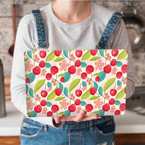 Universal Laptop Skin Sticker with 2 Wrist Pad Skins, Waterproof Scratch Resistant Vinyl Laptop Cover Decal, Cut to Fit for 11–15.6 Inch MacBook HP Dell Lenovo, Cherry - color: Cherry