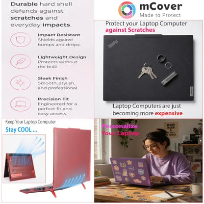 mCover Case Compatible ONLY for 2022-2024 15" Lenovo IdeaPad Slim 3 ｜ 3i 15ABR8 / 15AMN8 / 15IAH8 / 15IAN8 / 15IRH8 / 15IRU8 Windows Computers (NOT Fitting Any Other Lenovo Models)- Red - color: Red