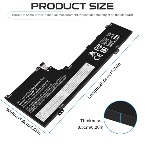 ASUNCELL L19L4PD2 Laptop Battery Compatible with Lenovo Ideapad Yoga S740-14IIL Series Notebook L19M4PD2 5B10W67424 5B10U97772 5B10U97773 5B10W67253 15.4V 62Wh 4080mAh 4-Cell - color: L19L4PD2