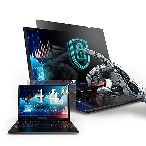 Privacy Screen Filter for 14 Inches Laptop, Anti-Glare and Anti Blue Light Screen Protector - size: 14 inches