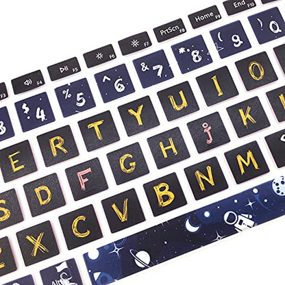Silicone Keyboard Skin for 12.4" Microsoft Surface Laptop Go 1/2 / 3, Space Man - color: Space Man