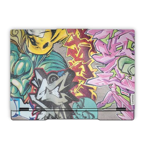 Glossy Glitter Laptop Skin Compatible with Lenovo Legion 5 Gaming Laptop (15IRX9) 2024 - Graffiti Wild Styles - Premium 3M Vinyl Protective Wrap Decal Cover - Easy to Apply | Crafted in the USA - color: Graffiti Wild Styles, size: Legion 5 Gaming (15IRX9)