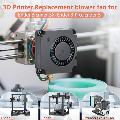 Wathai DC 4010 Blower Fan 24V Duall Ball High Speed with 1000mm/ 3.3 ft Wires 40mm x 10mm 24 Volt DC Brushless Radial Turbo Fans for Ender 3 Fan Upgrade Extruder Hot End Cooling 2 Pack - size: 40x10mm (24V Ball)