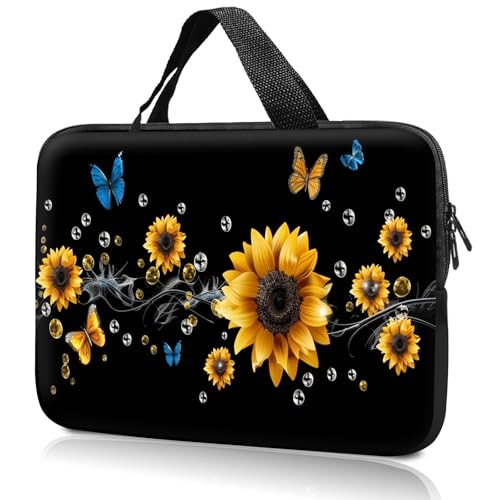 14" 15" Laptop Handle Bag Computer Bag,14.2" 15.4 inch Pouch Holder Notebook Sleeve Cover Compatible for Dell,Lenovo,Toshiba HP, Asus Notebook Messenger Briefcase-A river of flowers - color: A River of Flowers