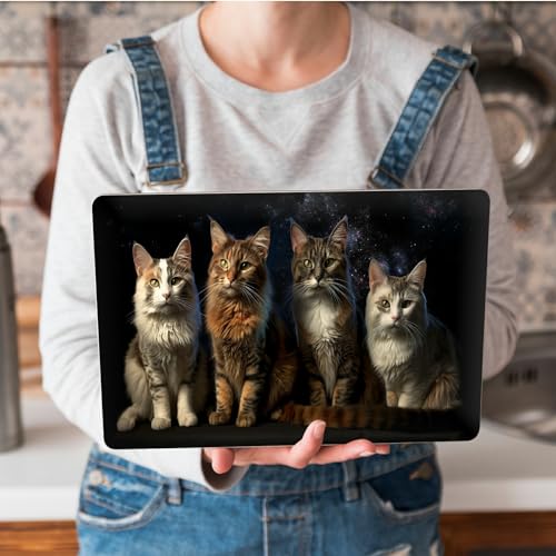 Universal Laptop Skin Sticker with 2 Wrist Pad Skins, Waterproof Scratch Resistant Vinyl Laptop Cover Decal, Cut to Fit for 11–15.6 Inch MacBook HP Dell Lenovo, Multiple Cats - color: Multiple Cats