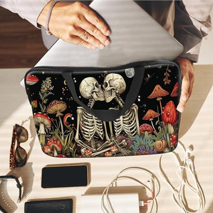 14" 15" Laptop Handle Bag Computer Bag,14.2" 15.4 inch Pouch Holder Notebook Sleeve Cover Compatible for Dell,Lenovo,Toshiba HP, Asus Notebook Messenger Briefcase-Kiss Skull - color: Kiss Skull