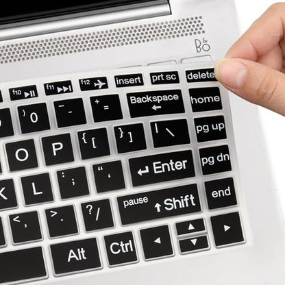Bold Keyboard Cover for HP Laptop 14" 14-dq 14-cf/fq 14t-dq300/dq200 14-dq0052dx 14-dq5043cl 14-dq2078wm 14-dq0055dx 14-dq0002dx 14-dq1040wm 14-dq0057nr 14-dq2053cl dq1059wm dq1035cl dq0011dx - color: BK