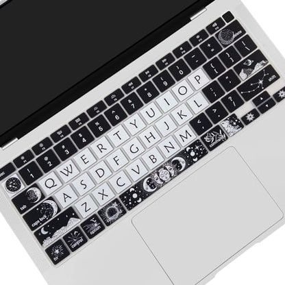 Cute Keyboard Cover for 2021 2020 MacBook Air 13 inch (Model: A2179 A2337) M1 Chip, Silicone Protective Skin, Sun and Moon - color: Sun and Moon