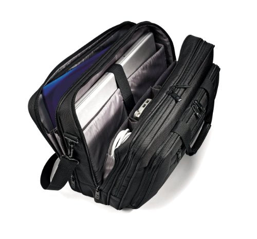 Samsonite Classic Multi Gusset Toploader Briefcase, Black, Triple Gusset 15.6-Inch