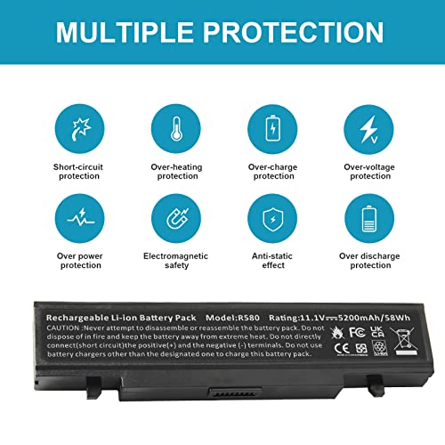 AA-PB9NS6B AA-PB9MC6B AA-PB9NC6B AA-PB9NC6W AA-PB9NS6B Laptop Battery for Samsung R420 R430 R468 R470 R480 RV510 RV511 RC512 R519 R520 R530 R540 R580 R730 Q320 Q430 Np550P5c Np365e5c NP300E5A - size: 8.07*2.05*0.83inch Q318