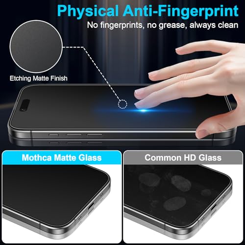 Mothca 2 Pack Matte Privacy Screen Protector for iPhone Air 6.5-inch [Auto Fit Box Dust-Free] Anti Spy Anti-Glare Anti-Fingerprint Full Coverage Tempered Glass, Smooth as Silk, Case Friendly - size: iPhone Air 6.5-inch