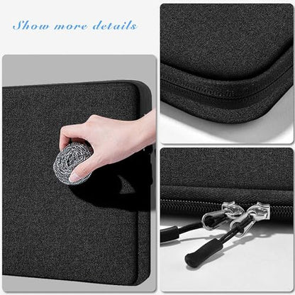 Hseok Laptop Case 13.3 14 inch Sleeve with Additional Case Compatible with MacBook Pro/Neo 14 inch M5/M4/M3/M2/M1 All Model of 13.3 Inch Mac Air/Pro, XPS 13 14 and More 13.3"-14" Notebooks,Black - color: Black