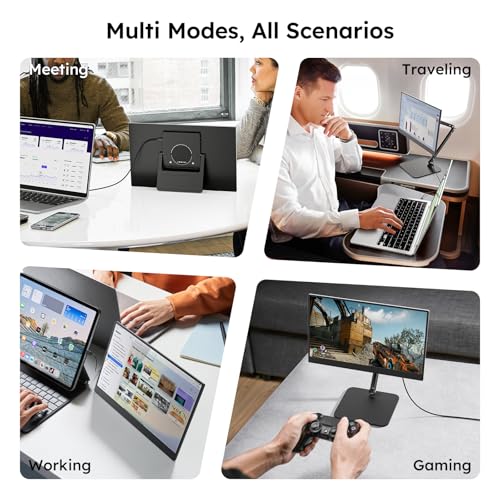Dopesplay Portable Monitor, 15.6" FHD 1080P IPS Travel Monitor for Laptop, Foldable Magnetic Stand & Carry Case Included, USB-C Screen Extender for Laptop Mac PC Phone Xbox PS4/5 Switch