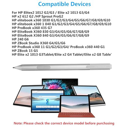 Active Digital Pen fits for HP Elite x2 1012 G1 G2, Elitebook 1030 G2, Elitebook X360 1030 G2 - Silver 846410-001 - color: Silver, style: Elite X2 1012 G2