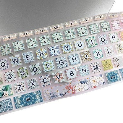 Keyboard Cover Skin for HP Chromebook 11 x360 11.6,G2/G3/G4/G5/G6 EE/G7 EE 11.6, 14-ca 14-ak14-X Series/HP Chromebook 14 G2 G3 G4 Keyboard Protector,Garland - color: Garland