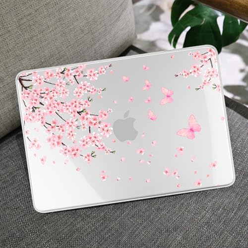 MEEgoodo Printed Case for New MacBook Neo 13 inch 2026 Release(Fit Model A3404), Laptop Hard Shell Cases with Keyboard Skin & Screen Protector & Webcam Covers, Cherry Blossoms - color: Cherry Blossoms