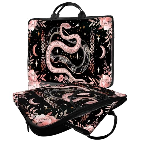Laptop Bag,14 15 15.6 inch Laptop Case Sleeve,Computer Sleeve with Handle for Women Men,Carrying Case for MacBook,Dell,Lenovo,Notebook Computer,Pink Snake Flower - color: Pink Snake Flower