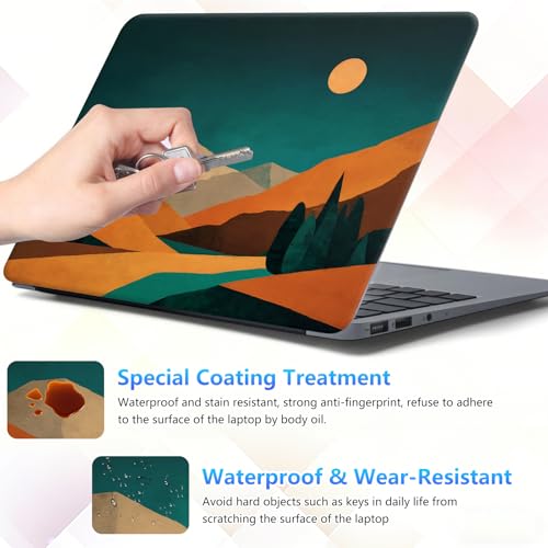 Laptop Skin Sticker Decal 15-15.6 Inch with Cute Mouse Pad, Universal Reusable Vinyl Sticker for 12.1 13 13.3 14 15.4 Inch Netbook and Notebook PC, Minimalist Mountain - color: Minimalist Mountain