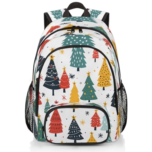 Christmas Tree Laptop Backpack for Women Men, 18.3 Inch Travel Work Backpacks, Colorful Waterproof Computer Casual Daypack Nurse Teacher Bags - color: Multicolor 1