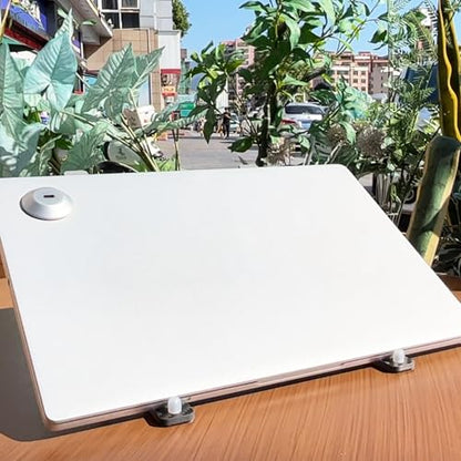 Lightweight Carbon Fiber Laptop Stand Foldable Portable 8 Angles Adjustable Laptop Holder Riser Ventilated Cooling Notebook Computer Stand up to 17.3” Laptops&Tablets Black Gray