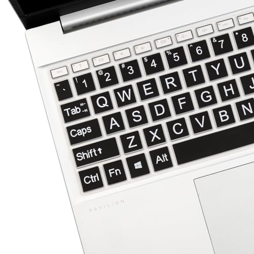 Large Print Keyboard Cover for 2026 2025 2024 HP 15.6 Laptop 15-fc 15-fd Series/HP Pavilion 15t 15z 15-eg 15t-eg 15-er 15-eh 15z-eh Series HP 15.6 inch Laptop Keyboard Protector Cover Skin