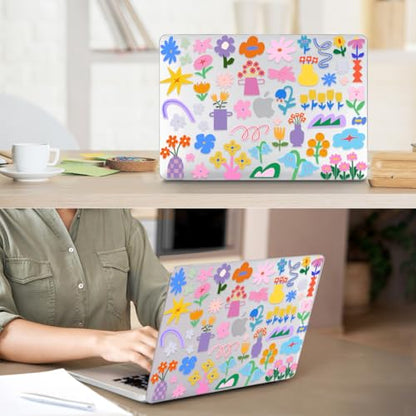 Compatible with 2026 MacBook Neo Case 13 inch Model A3404 with A18 Pro Chip, Precision Fit & Anti-Crack Hard Shell Pattern Case & Keyboard Cover&Screen Protector&Webcam Cover, Abstract Flower - color: Abstract Flower