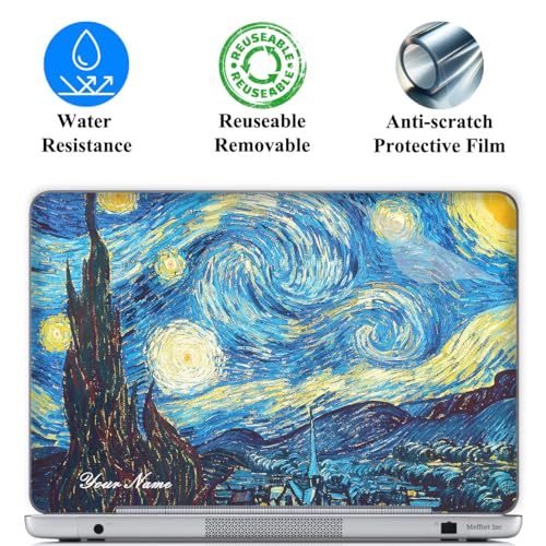 Custom Design Personalized Laptop Skin Sticker Cover Art Decal, Customize with Your Name or Text (12 Inch, The Starring Night) - color: The Starring Night, size: 12 Inch