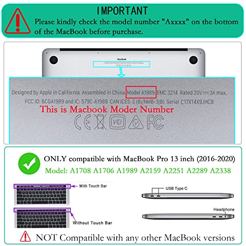 LanBaiLan Compatible for MacBook Pro 13 inch with Touch Bar 2022 2021 2020 2019 2018 2017 2016 M1 M2 Chip A2338 A2289 A2251 A2159 A1989 A1706 A1708, Laptop Hardshell Case & Keyboard Cover,Art Flower - color: Art Flowers